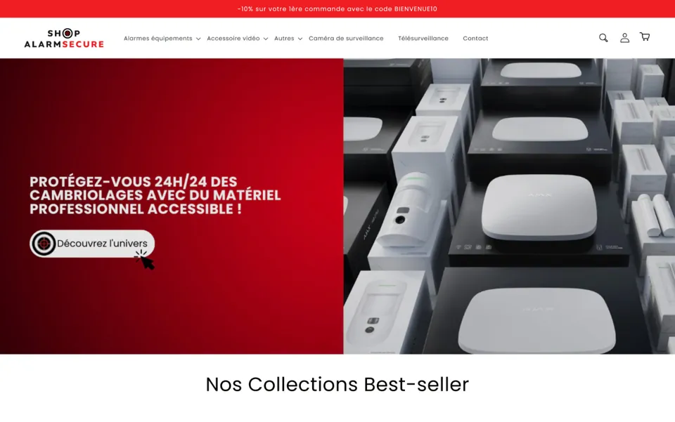 Site Shop Alarm Secure, alarmes et sécurité
