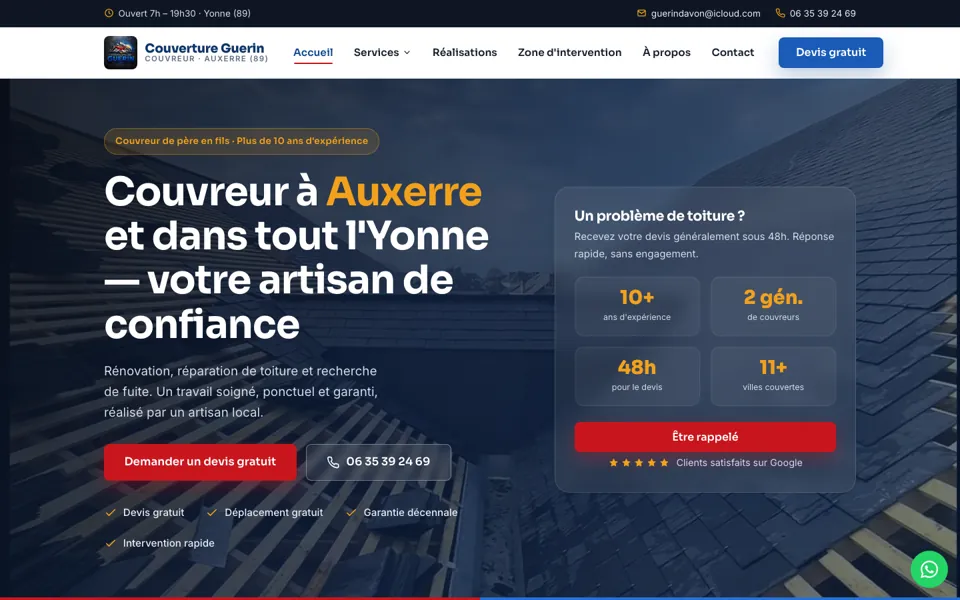 Site Couverture Guérin