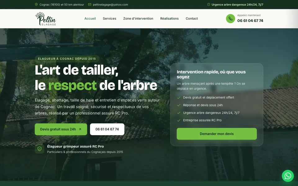 Site Peltin Élagage